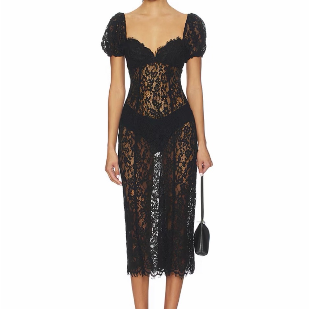 Elegant Black Lace Dress